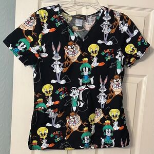 Looney Tunes Black Scrub Size S/Ch